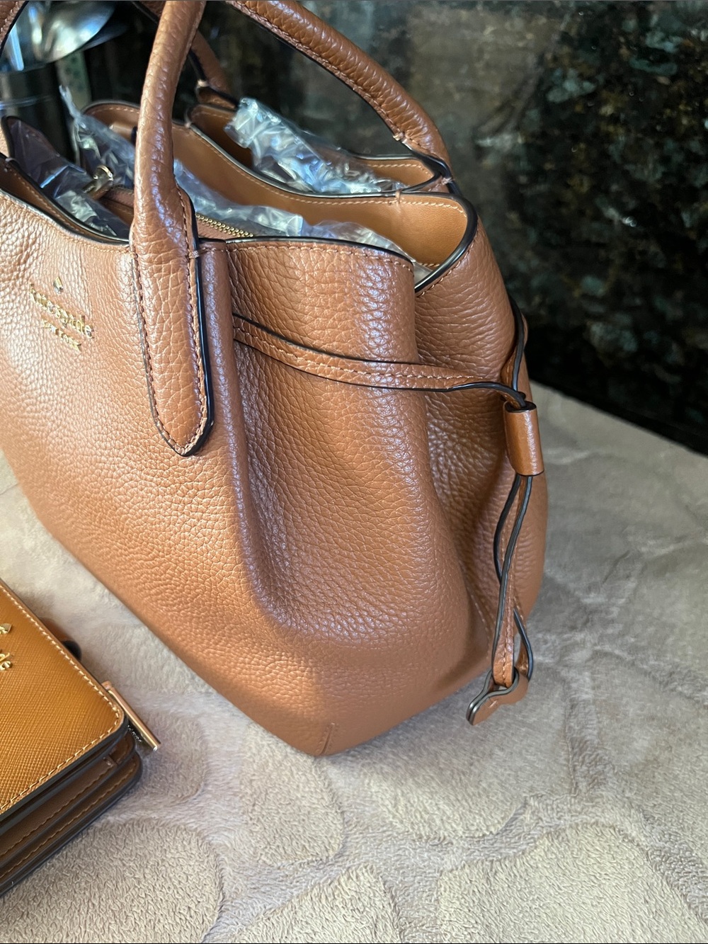 kate spade Dumpling Satchel and Wallet Set in Warm Gingerbread - Picture 2 of 6